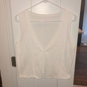 White Sleeveless Top